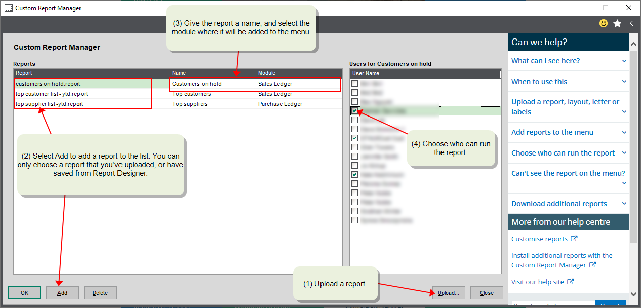 Custom Report Manager