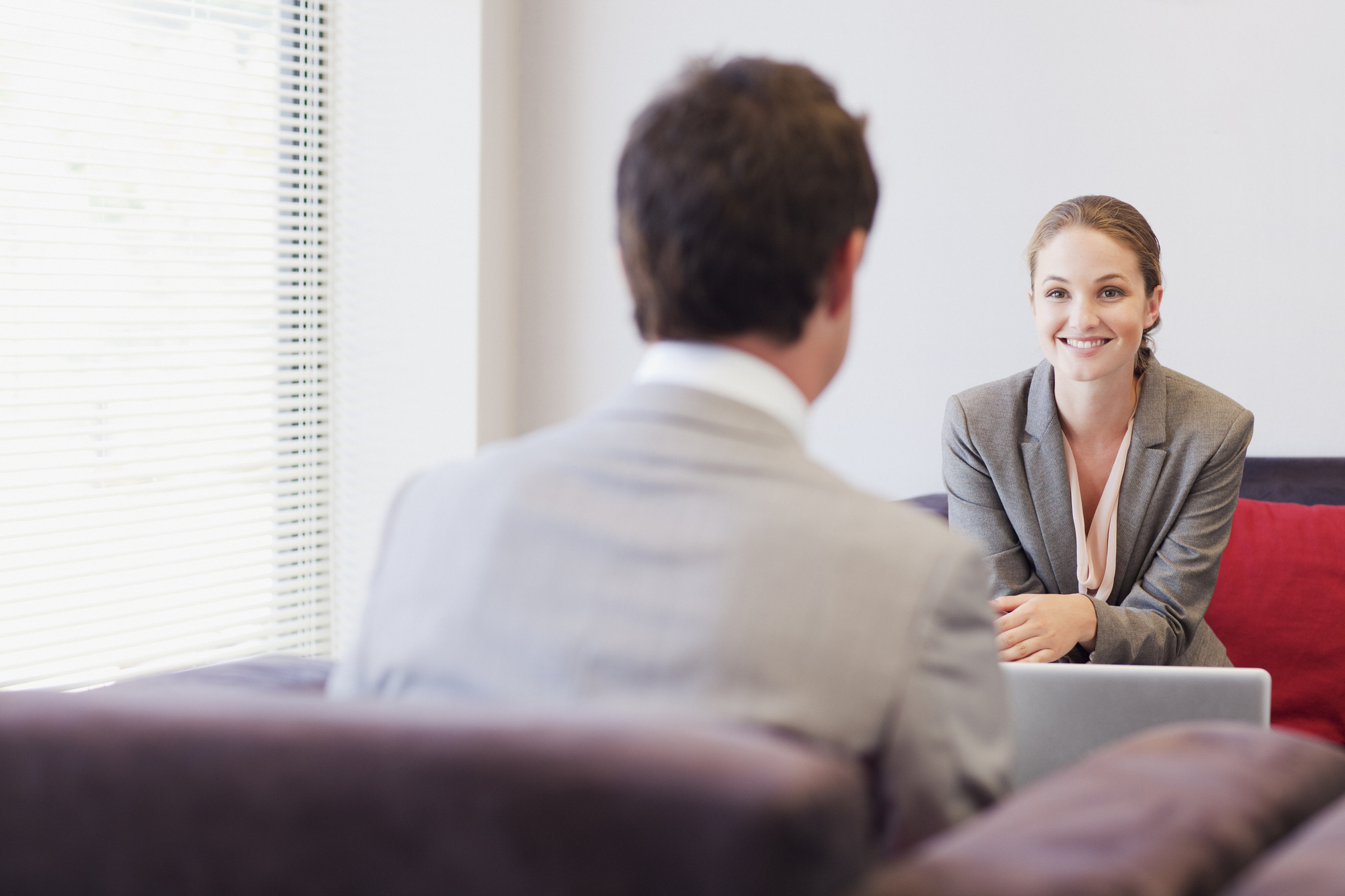 Two businesspeople in a meeting